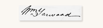 William Yarwood signature